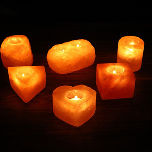 โคมไฟเชิงเทียนหินหิมาลัยสไตล์รักเป็นมิตรต่อสิ่งแวดล้อมทำด้วยมือโคมไฟงานฝีมือธรรมชาติสำหรับตกแต่งบ้าน - Product Image 3