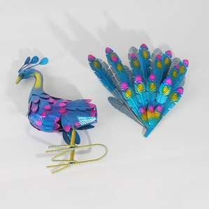 Gran estatua de pavo real de metal para jardín, patio, decoración artística para el hogar - Product Image 3