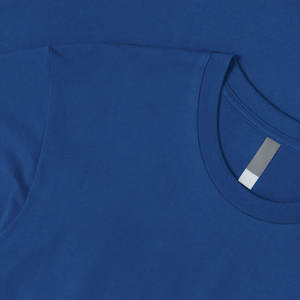 Camiseta de Hombre de Cuello Redondo, Ajustada, de Algodón/Fibra de Bambú Azul Rey, con Logotipo Personalizado - Product Image 3