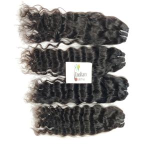 วิกผมอินเดียบริสุทธิ์แบบไม่ผ่านกรรมวิธีหนังกำพร้าแนวยาวสองชั้นสไตล์ลอนลึกสี1B จากเวียดนาม - Product Image 1