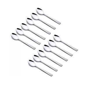 Meilleure vente en acier inoxydable ensemble de cuillères à dessert artisanat ensemble de couverts faits à la main de qualité supérieure en gros en vrac couverts en argent - Product Image 5