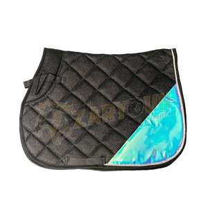 Coussinets de selle polyvalents de base de haute qualité paillettes noires avec doublure en tissu de conception personnalisée rembourrage en coton - Product Image 1