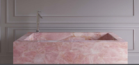 Évier en pierre d'agate pour salle de bain, appartement, lavabo rectangulaire en marbre, lavabo à poser sur comptoir, utilisation domestique, décoration intérieure