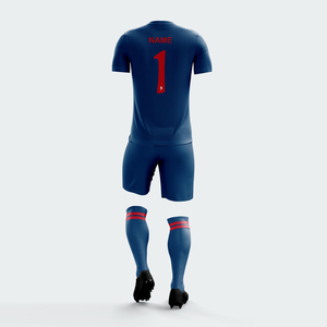 Ensemble Maillot et Short de Football Personnalisé pour Homme, 100% Polyester, Séchage Rapide, Respirant, Tenue d'Équipe, Service OEM, Vente Directe Usine, Prix Bas - Product Image 3