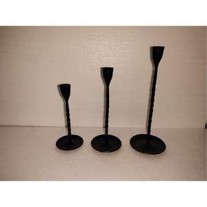 Candelabro de Hierro Fundido Negro Vintage, Candelabro de Metal Decorativo de Lujo para Bodas, Decoración de Interior para Repisa, Soporte de Pilar - Product Image 6