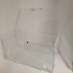 Terrario de Acrílico Pequeño para Reptiles, Recinto Transparente Ventilado para Arañas Saltarinas, Isopodos y <span class=keywords><strong>Tarántulas</strong></span>, Jaula Bioactiva para Mascotas - Product Image 6