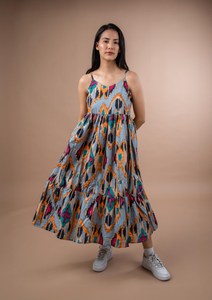 Vestido de verano único, vestido MIDI sin mangas, regalo de Ropa Étnica de algodón para ella, estilo bohemio informal - Product Image 2