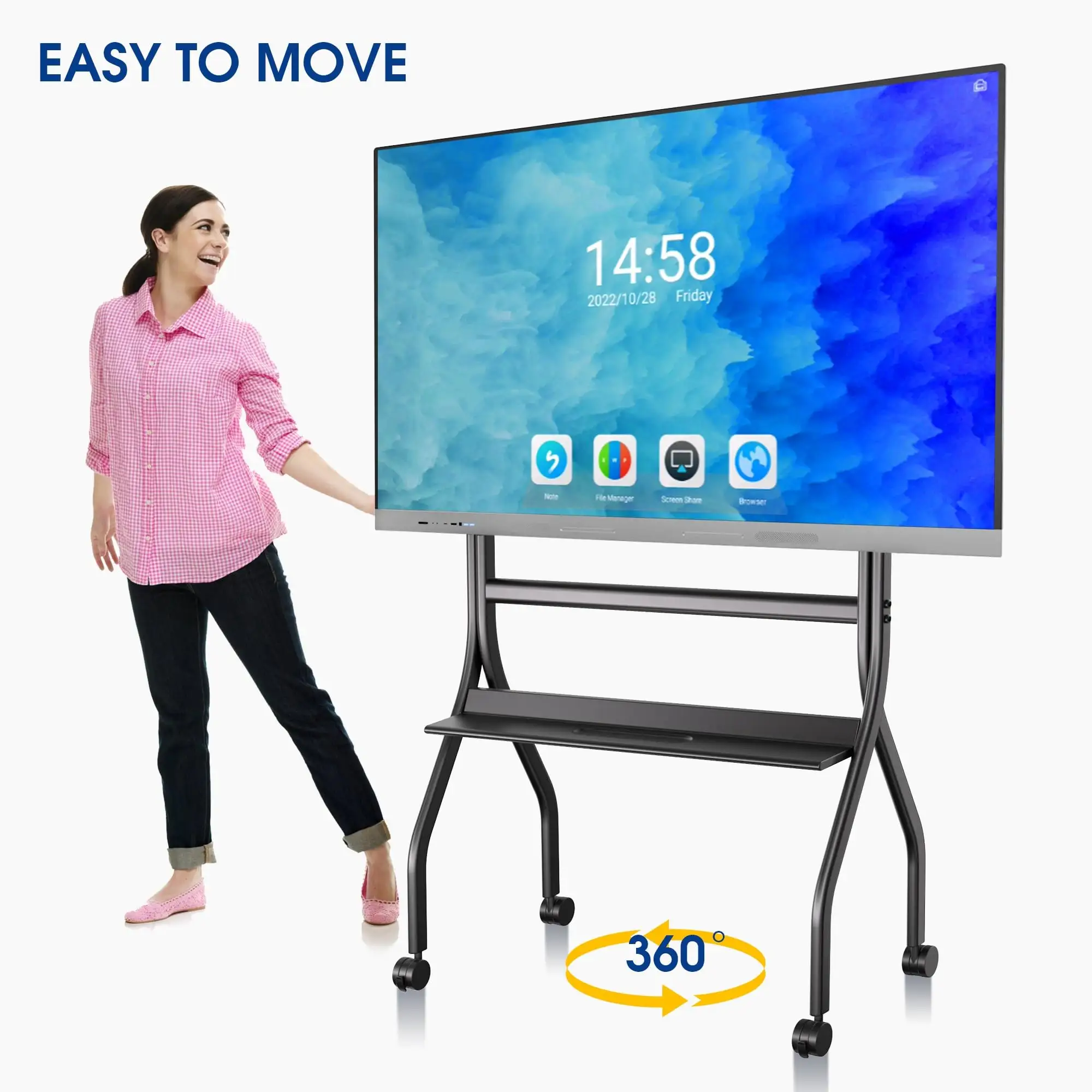 65" smart electric board interactive whiteboard touchscreen android tv promethean monitor smartboards for smart classroom school