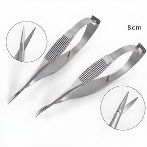 Tijeras oftálmicas de alta precisión Microtijeras rectas o curvas de acero inoxidable para cirugía ocular y corte de tejido fino - Product Image 4
