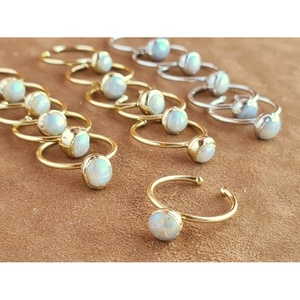 Everyday Resale Perfect Gold and Silver Plated Fashion <b>Rings</b> with <b>Opal</b> Stones - Product Image 1