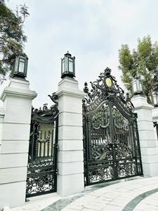 Fabricante de Vietnam, Venta al por Mayor, Puerta de Hierro de Tamaño Personalizado, Moderna, Exterior, Residencial, de Seguridad, Anti-Robo, con Recubrimiento en Polvo, Modelado 3D - Product Image 2