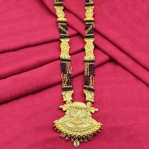 Vente en gros 24K Micro or AD pierre Mangalsutra avec grand pendentif, mariée AD pierre Mangalsutra, mariage traditionnel AD Mangalsutra. - Product Image 1