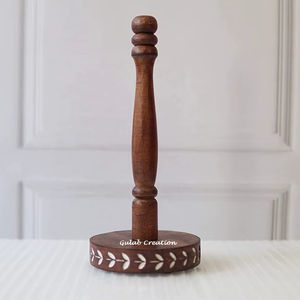 ZAM ZAM IMPEX support de rouleau de tissu en bois de manguier fait à la main classique pour la cuisine-vente en gros d'usine - Product Image 1
