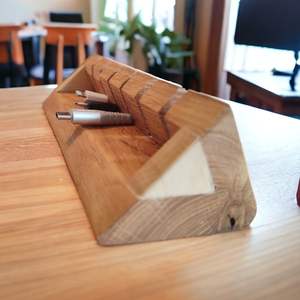 Organisateur de câbles moderne en bois massif écologique, fait main, qualité supérieure, pour usage bureautique, prix direct usine en gros - Product Image 2