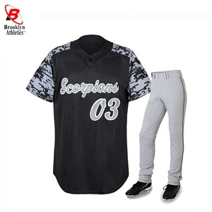 Respirant baseball Personnalisé maillots de baseball équipe uniformes fabriqués Jeunes et Hommes - Product Image 2