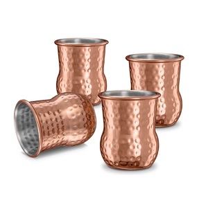 Solid Pure <b>Copper</b> Glass Hammered Finished Manually & Inside Nickle Plated Cocktail Glass for <b>Kitchen</b> Hotel Restaurant Use - Product Image 1