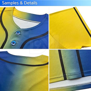 Nouvelle arrivée 100% polyester Baseball Jersey meilleur prix nom personnalisé imprimé vêtements de sport respirant grande taille chemises - Product Image 4