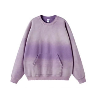 Sudadera Holgada de Color Liso Lavado, Estilo Desgastado, Manga Larga, Ropa Deportiva de Alta Calidad, Talla Grande para Hombre y Mujer - Product Image 5