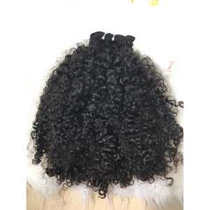 Vente en gros de cheveux birmans noirs bouclés, grand stock de cheveux vierges de qualité supérieure 100% cheveux vierges, cheveux bruts vietnamiens - Product Image 2