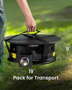 Modern Hand Finished India Metal <b>Fire</b> <b>Pit</b> Natural Gas Portable Design for Outdoor Garden Heating Terrace Decoration 9999 BTU - Product Image 2