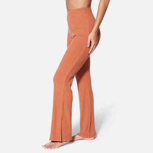 Pantalones de Invierno para Mujer, Corte Regular, Estilo Plano y Acampanado, Tela de Felpa, Detalle de Encaje, Impermeables, Transpirables, Cintura Elástica Alta - Product Image 3