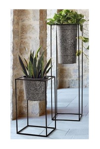 Precio al por mayor y jardineras galvanizadas para decoración de exteriores e interiores, Juego de 2 jardineras galvanizadas - Product Image 2