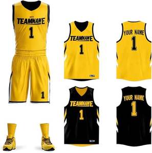 Camiseta de Baloncesto de Poliéster 100% Impresa en Fábrica para Adultos, Diseño OEM, Logotipo, Nombre y Número en la Parte Delantera/Trasera, Talla Grande, Transpirable - Product Image 1