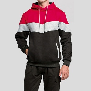 Promoción de invierno Sudaderas con capucha para hombre Sudaderas de color de contraste impresas personalizadas, Chaqueta de lana de moda, Sudadera con capucha de invierno de talla grande - Product Image 3