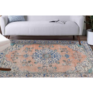 Vintage Style Printed Rug: Chenille, Home <b>Decor</b>, <b>Cool</b>, Floral, Bohemian,Chenille Rug - Product Image 2