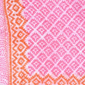 Voile Sanganeri Handmade Eco-friendly Pink Cotton <b>Scarf</b> Sarong Block Print Summer Beach Cover Ups Pareo <b>Women</b> Long Traditional - Product Image 4
