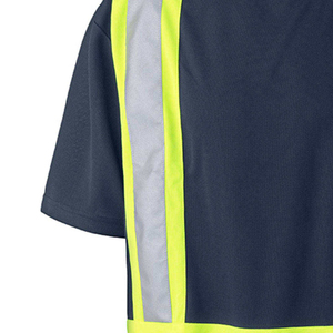 เสื้อทำงานปี 2025 ขายส่ง เสื้อยืดสะท้อนแสงแบบระบายอากาศได้ดี ผลิตตามแบบ OEM เสื้อยืดแขนสั้นแบบมองเห็นได้ชัดเจน - Product Image 3