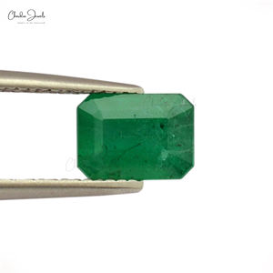 8X6MM Octogone Cut Zambian Emerald Haute Qualité IGI Certifié 1.45 Ctw Naturel Émeraude Pierres Précieuses Lâches pour la Fabrication de Bijoux - Product Image 2