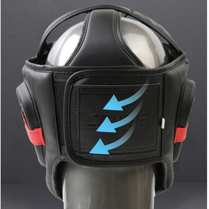 เครื่องป้องกันศีรษะสำหรับต่อยมวยมืออาชีพ, เครื่องป้องกันพียูแบบเต็มหน้าเพื่อฝึกฝนศิลปะการต่อสู้ MMA คิกบ็อกซิ่ง - Product Image 5