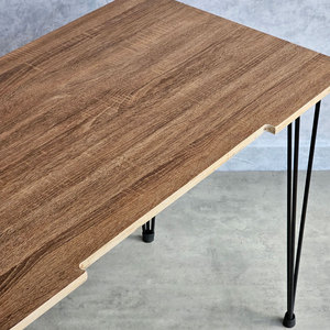 Bureau de jeu en forme de L GD68083 140x100cm avec pieds en fer à cheveux de cheval, surface en MDF et bois contreplaqué pour usage domestique ou professionnel, idéal pour ordinateur - Product Image 4
