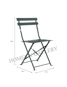 เก้าอี้พับเหล็กโลหะแบบพับได้ดีไซน์แบบขาตั้งสูงแบบใหม่ - Product Image 1