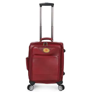 トレンドカスタマイズデザイン卸売価格4/2ホイールトロリー100% 本革ユニセックストロリーバッグ旅行バッグ荷物