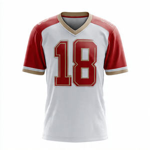 Camiseta de Fútbol Sublimada, Cuello en V, Manga Corta, Estampada, Unisex, 100% Poliéster, Camisetas de Béisbol - Product Image 1