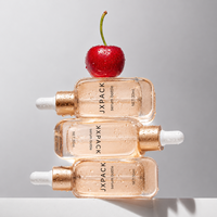 Flacon compte-gouttes de précision sur mesure pour sérum en verre champagne 30ml 50ml pour huile anti-âge premium, service OBM marque privée