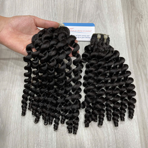 Venta al por mayor de mechones de pelo rizado alineados con cutícula de alta calidad tejido de pelo vietnamita directo de fábrica - Product Image 5
