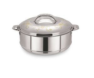 Casserole isolée en acier inoxydable poli miroir avec couvercle (design classique) durable - Product Image 1