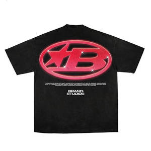 Camiseta Extra Grande para Hombre, de Algodón Supima Premium, de Peso Pesado, con Hombros Caídos, Estampado y Serigrafía - Product Image 3