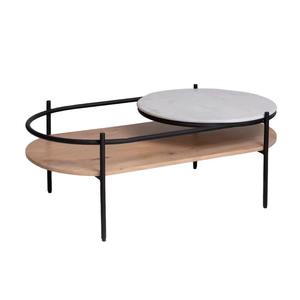 Table basse en bois de manguier moderne et écologique de conception nouvelle 2026 avec marbre et fer pour la maison, le salon, la salle à manger - Product Image 5