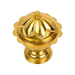 Caja de latón Pooja | Puja | Roli | Chawal | Chandan | Haldi | Kumkum Puja Caja | Sindoor | Cúrcuma | Dabbi | Dibbi | - Product Image 5