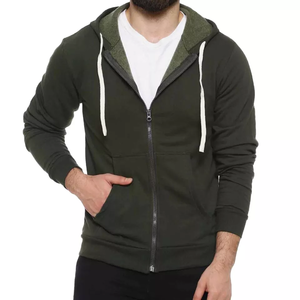 Custom Print Men's <b>Zipper</b> Hoodie Sweatshirt Cotton Fleece Casual Basic Zip up Hoodies Wholesale Male Hoodie - Product Image 2