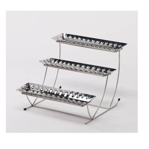 ที่วางเค้กทำจากแก้วสแตนเลสเกรดอาหารสะอาดง่ายสำหรับเสิร์ฟในบ้านร้านอาหารโรงแรมงานปาร์ตี้ - Product Image 3