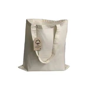 Sac fourre-tout en toile écologique personnalisable Sac à provisions réutilisable en coton avec logo pour l'été ou l'hiver - Product Image 5