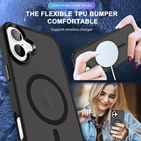 Nueva Funda de Teléfono Móvil Personalizada al por Mayor, Precio de Fábrica, de Lujo, TPU+Acrílico, con Sensación de Piel, Colorida, Magnética, Translúcida, Mate