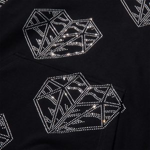 Nuevas sudaderas con capucha con diamantes de imitación Unisex cosidas hechas a medida antiarrugas 100% algodón orgánico impermeable secado rápido otoño tarifa al por mayor - Product Image 6