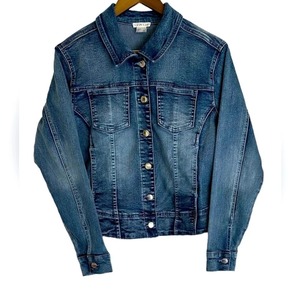 แจ็กเก็ตยีนส์ฟอกแบบกลับด้านได้สำหรับผู้หญิงแจ็คเก็ตยีนส์ผ้าฝ้ายแขนยาวสำหรับฤดูหนาวสีฟ้า - Product Image 5