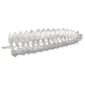 Plato para servir de metal con forma de hoja de gran venta con un diseño moderno elegante y pulido perfecto para servir comida - Product Image 5